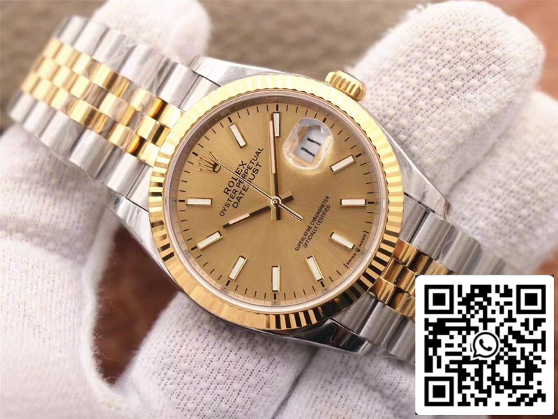 Rolex Datejust M126233-0015 1:1 Best Edition EW Factory Champagne Dial Swiss ETA3235