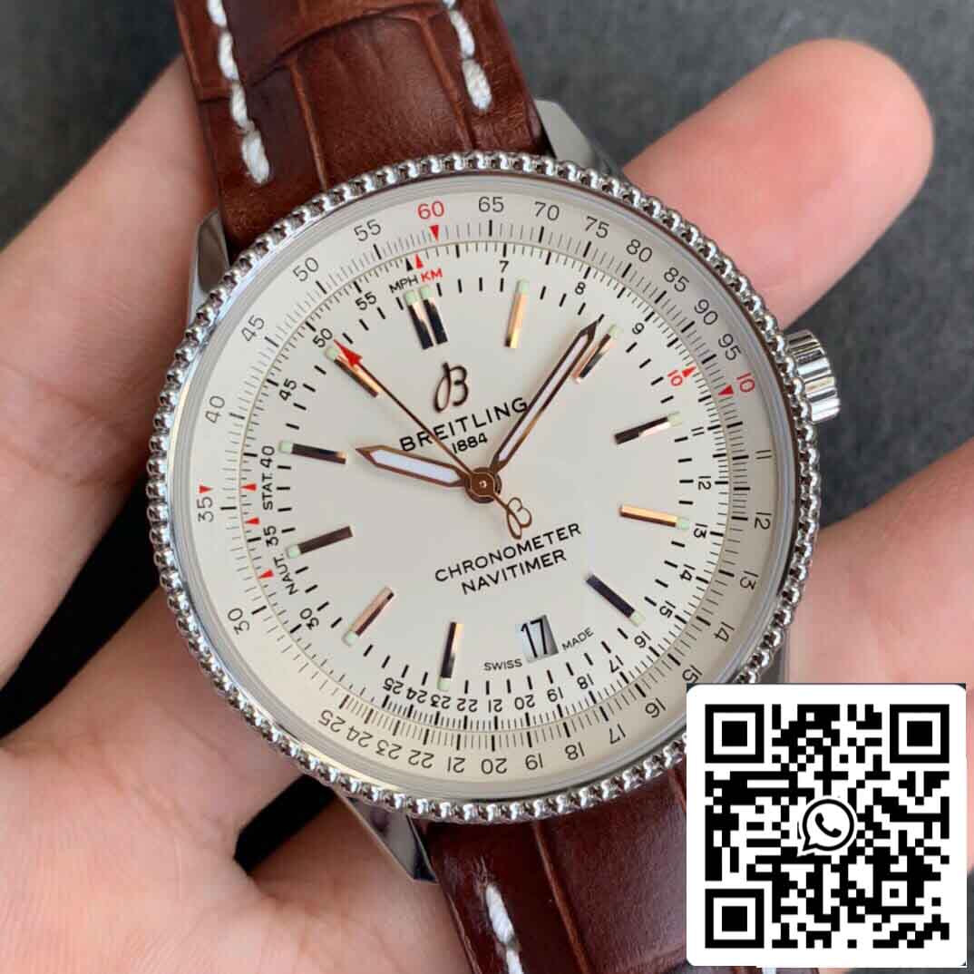 Breitling Navitimer 1 A17326211G1P2 1:1 Meilleure édition V7 Factory Cadran argenté