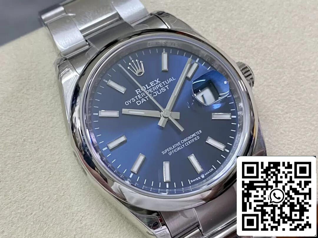 Rolex Datejust M126200-0005 36MM 1:1 Meilleure édition VS Cadran bleu d'usine