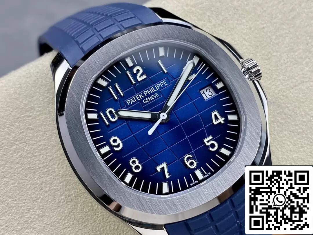 Patek Philippe Aquanaut 5168G-001 1:1 Melhor Edição 3K Mostrador Gradiente Azul de Fábrica