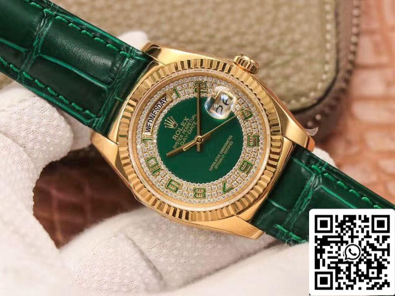 Rolex Day-Date 118138 1:1 Best Edition green dial with diamonds Swiss ETA2836