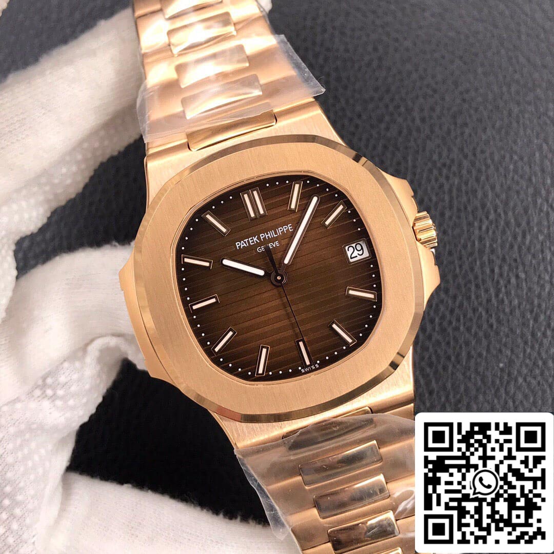 Patek Philippe Nautilus 5711/1R-001 1:1 Melhor Edição 3K Fábrica Ouro Rosa