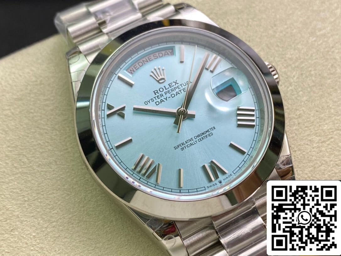 Rolex Day Date M228206-0044 1:1 Melhor Edição EW Factory Ice Blue Dial