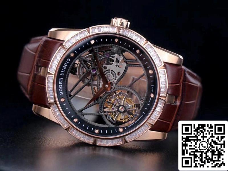 Roger Dubuis Excalibur RDDBEX0404 1:1 Meilleure édition JB Factory V3 Tourbillon en or rose suisse RD505SQ