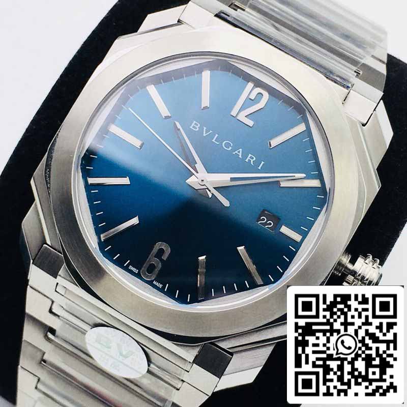 Bvlgari Octo 102105 BGO38C3SSD 1:1 Meilleure édition BV Factory Cadran bleu