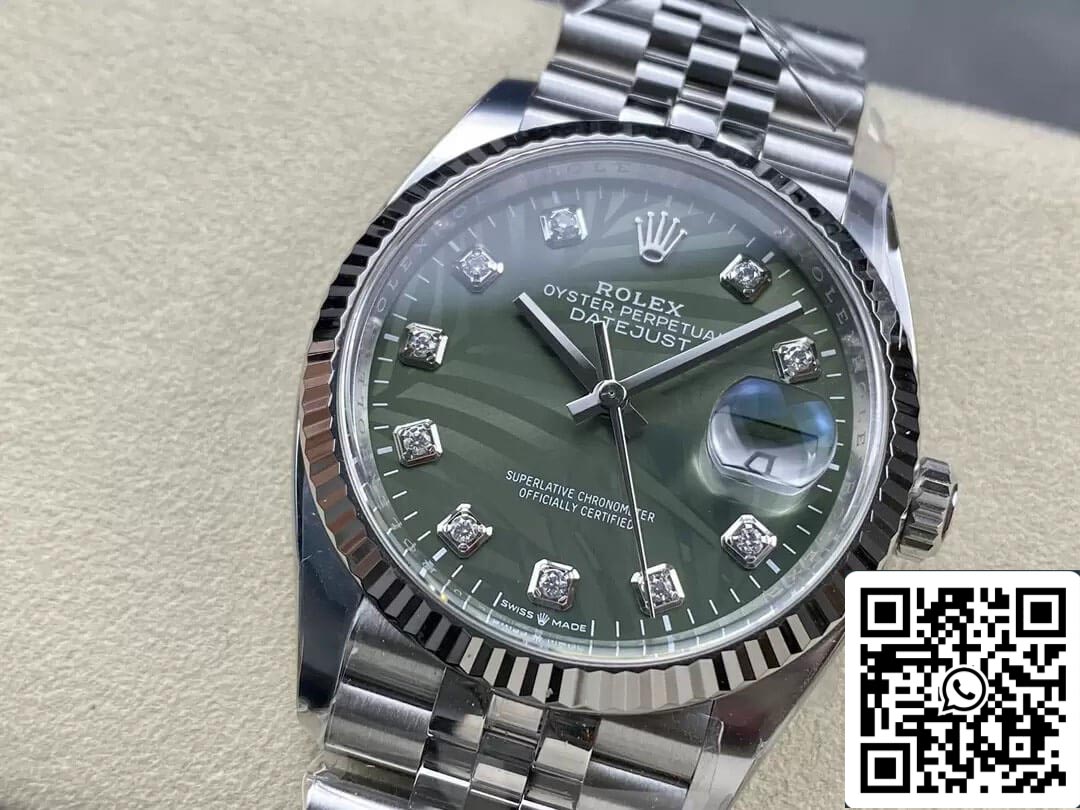 Rolex Datejust M126234-0055 36MM 1:1 Melhor Edição Clean Factory Mostrador Verde