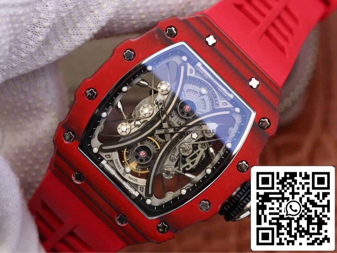 Richard Mille RM53-01 1:1 Meilleure édition KV Factory Rouge TPT Fibre de carbone