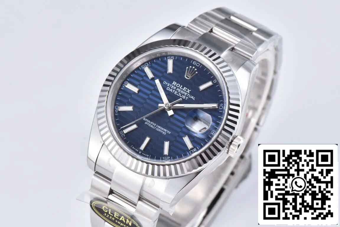 Rolex Datejust 41MM M126334-0031 1:1 Melhor Edição Clean Factory com mostrador azul pulseira de ostra