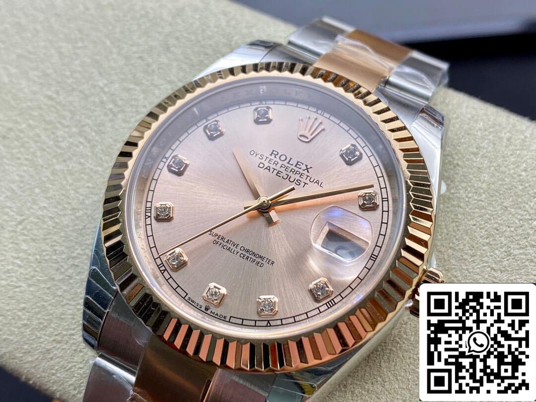 Rolex Datejust M126331-0007 41MM 1:1 Melhor Edição EW Factory V3 Mostrador Rosa