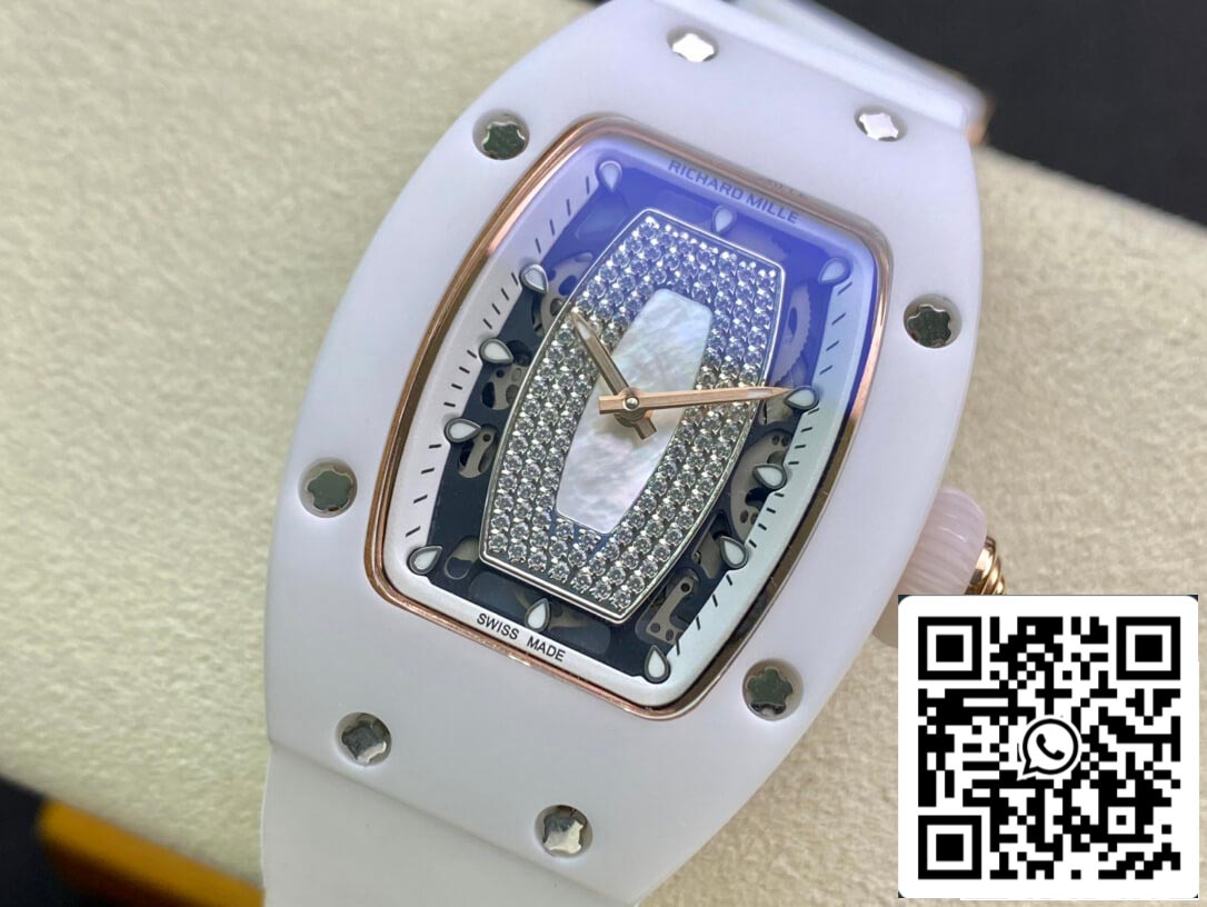 Richard Mille RM 07-01 1:1 Mejor Edición RM Factory Cerámica Correa Blanca