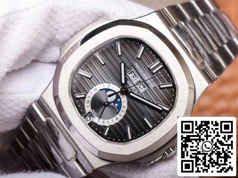 Patek Philippe Nautilus 5726/1A-001 1:1 Meilleure édition PF Factory Cadran gris Suisse ETA324