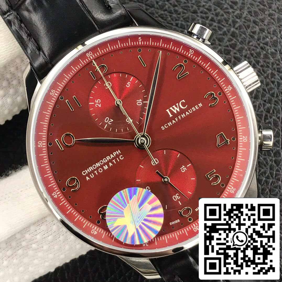 IWC Portugieser Cronógrafo IW371616 1:1 Mejor Edición YL Factory Esfera Roja Borgoña