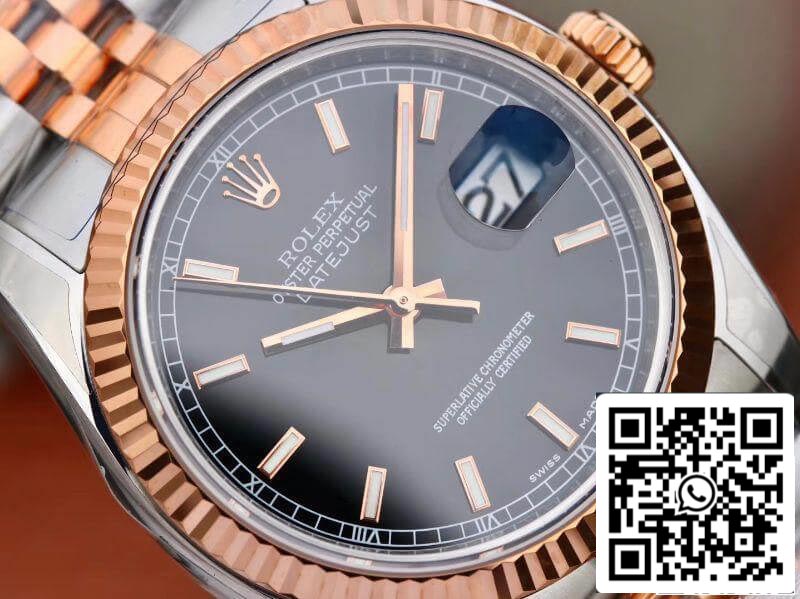 Rolex Datejust 36MM 126201 AR Factory 1:1 Meilleure édition suisse ETA3135 Cadran noir