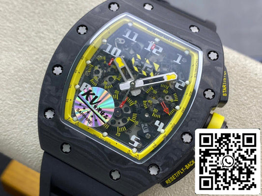 Richard Mille RM-011 1:1 Meilleure édition KV Factory Bracelet jaune