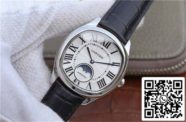 Drive De Cartier Moonphase WSNM0008 1:1 Meilleure édition en acier inoxydable