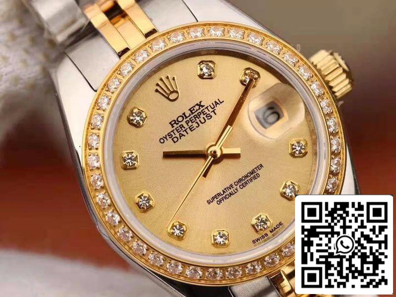 Rolex Lady Datejust 28MM 1:1 Best Edition Movimento svizzero NH05 con placcatura in oro 18 carati