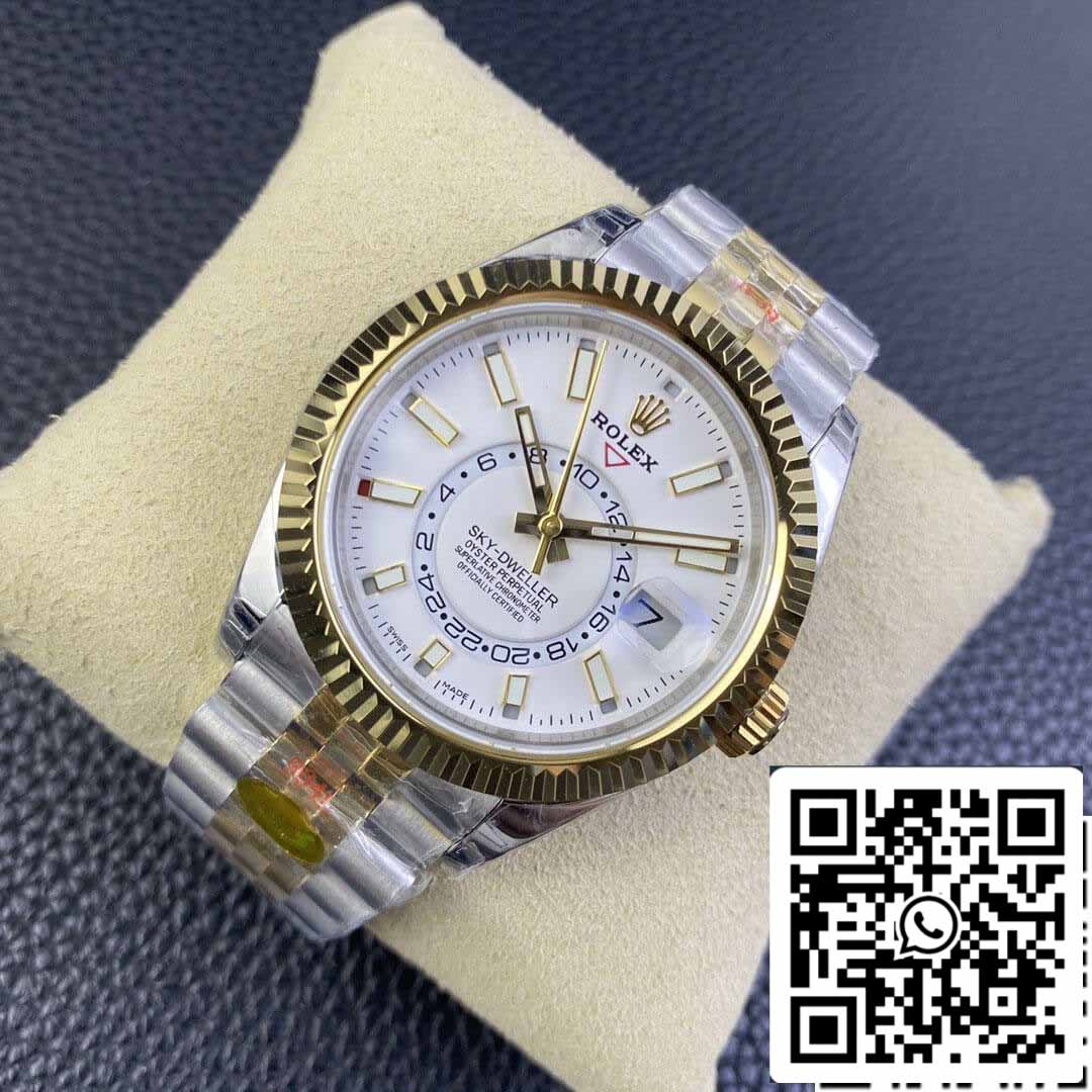 Rolex Sky Dweller M336933-0006 1:1 Meilleure édition Noob Factory V2 Cadran blanc