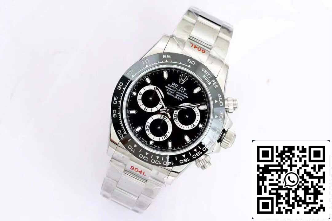 Rolex Cosmograph Daytona M116500LN-0002 1:1 Meilleure édition EW Factory Cadran noir