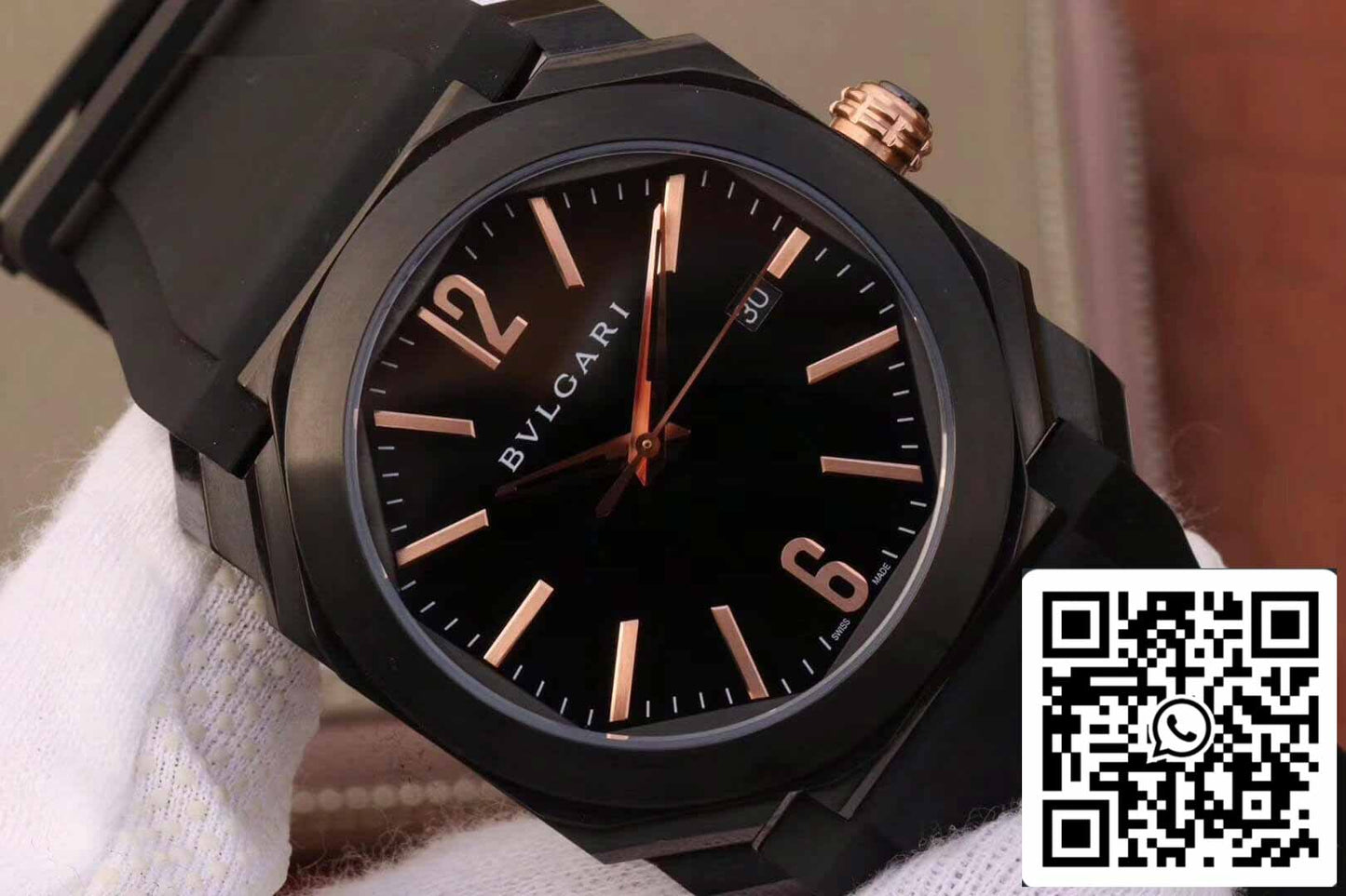 Bvlgari Octo 102581 BGO41BBSVD 1:1 Meilleure édition Cadran noir