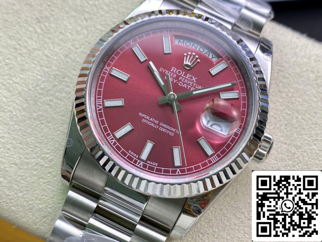 Rolex Day Date 118239 1:1 Meilleure édition EW Factory Cadran cerise