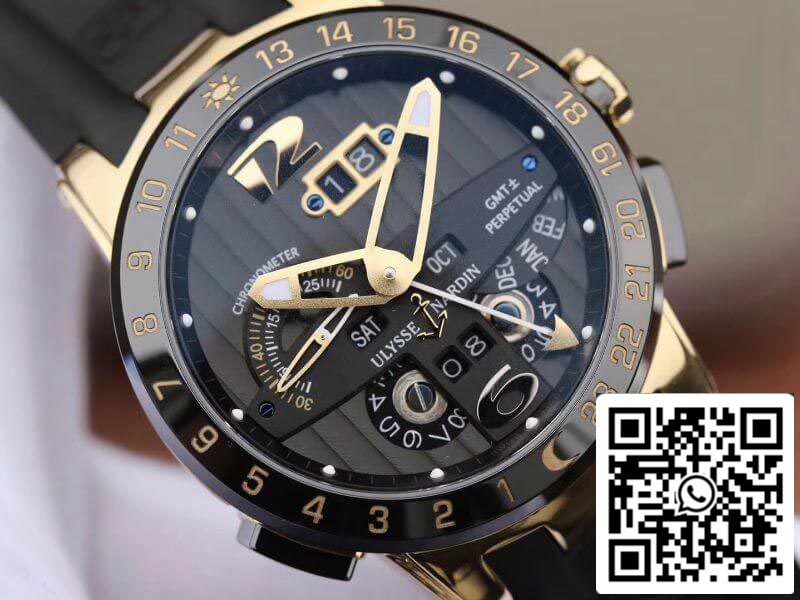 Ulysse Nardin El Toro 322-00-3 Cassa in oro rosa 18 carati Tutto funzionante Calendario GMT 1: 1 Migliore edizione svizzera UN-32