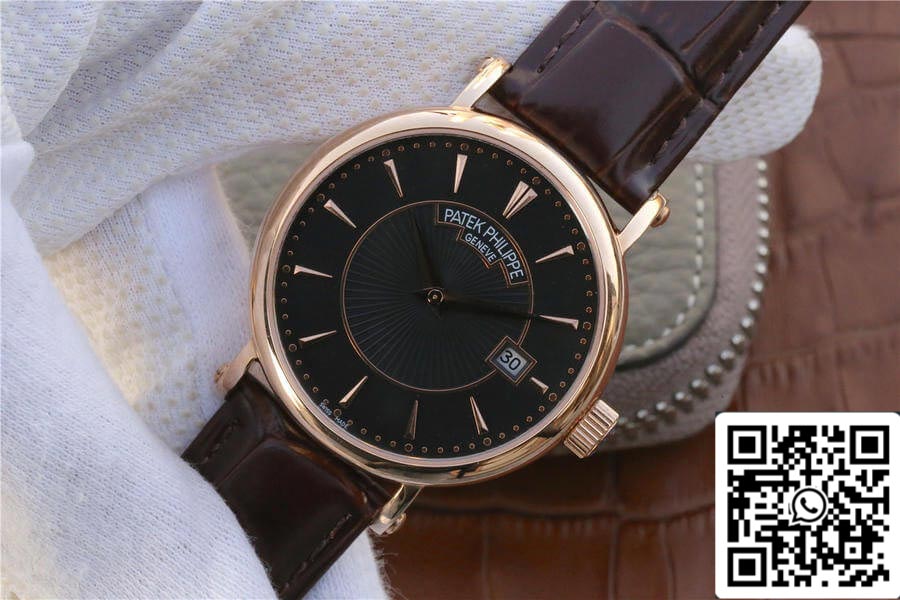 Patek Philippe Calatrava 1:1 Best Edition ZF Factory Rose Gold Leather Strap