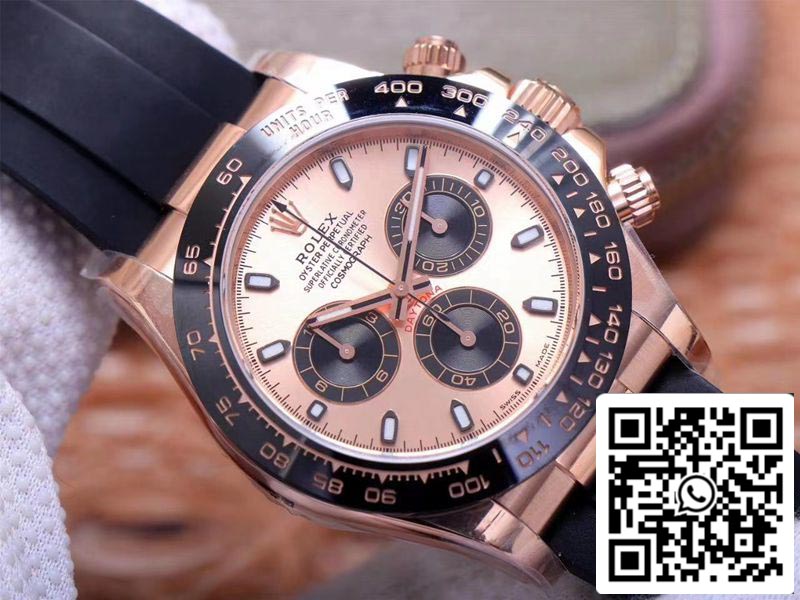 Rolex Daytona M116515LN-0021 1:1 Meilleure édition Noob Factory Cadran rose Suisse ETA4130