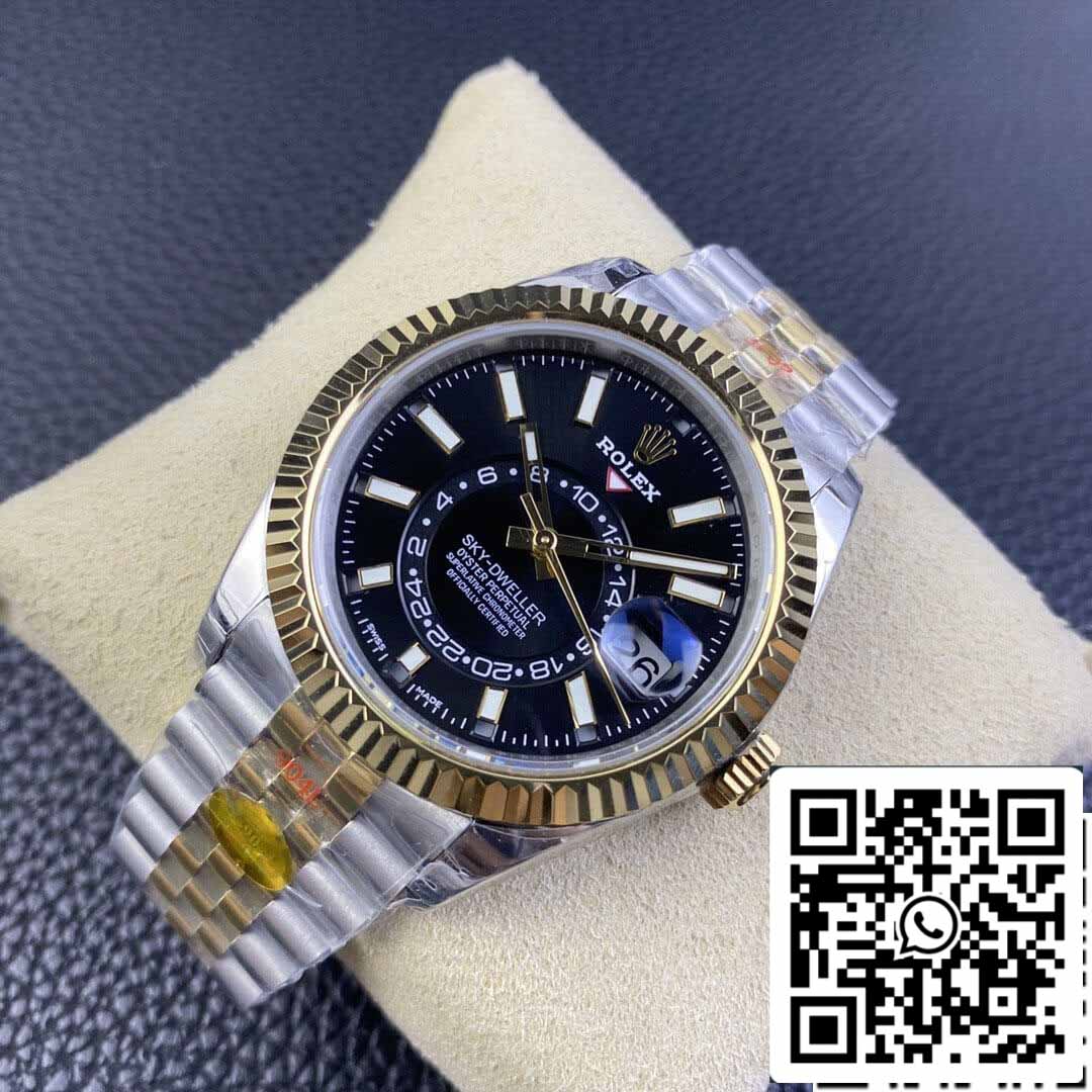 Rolex Sky Dweller M336933-0004 1:1 Mejor edición Noob Factory V2 esfera negra