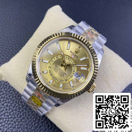 Rolex Sky Dweller M336933-0002 1:1 Mejor Edición Noob Factory V2 Esfera Champán