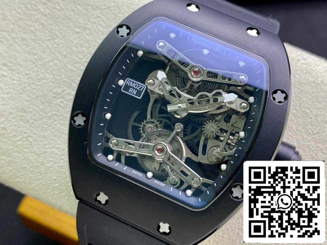 Richard Mille RM027 1:1 Best Edition EUR Factory Transparent Black Dial