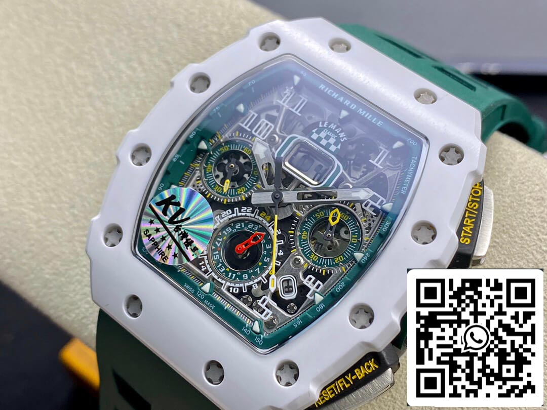 Richard Mille RM011-03 1:1 Mejor Edición KV Factory Correa Verde