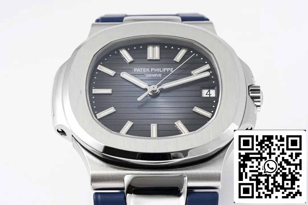 Patek Philippe Nautilus 5711 1:1 Meilleure édition PPF Factory Bracelet en caoutchouc bleu