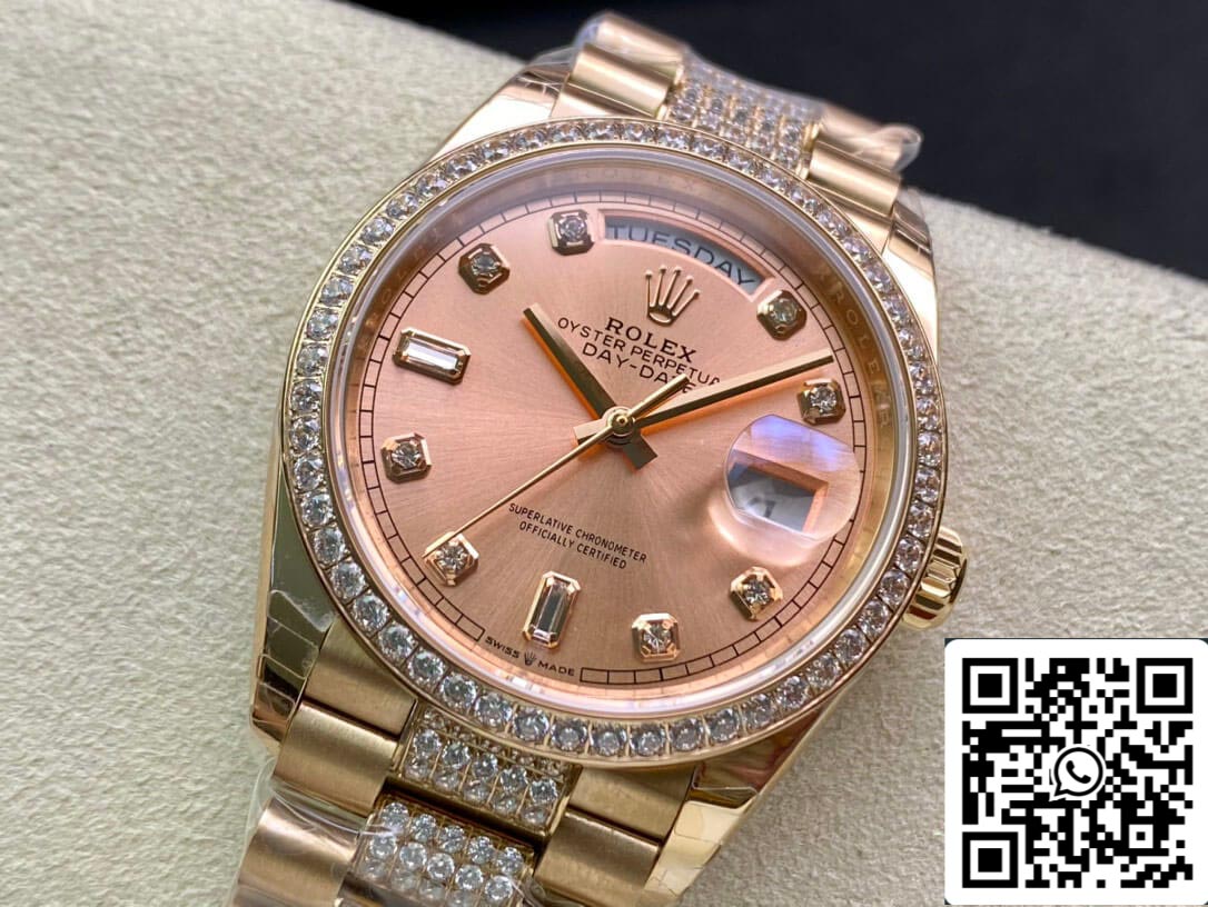 Rolex Day Date M128345RBR-0020 1:1 Meilleure édition EW Factory Cadran en or rose