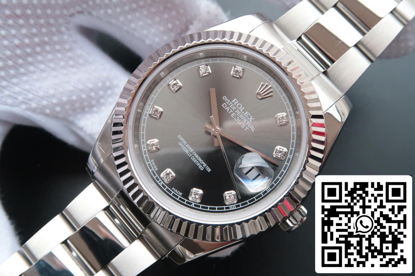 Rolex Datejust M126334-0005 1:1 Meilleure édition EW Factory Cadran clouté de diamants