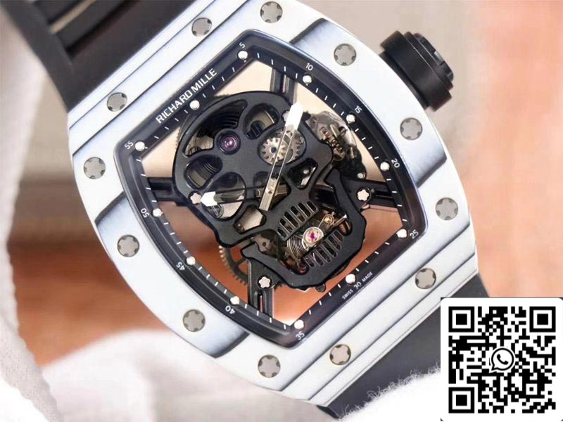 Richard Mille RM052-01 1:1 Best Edition JB Factory White Ceramic Swiss Tourbillon