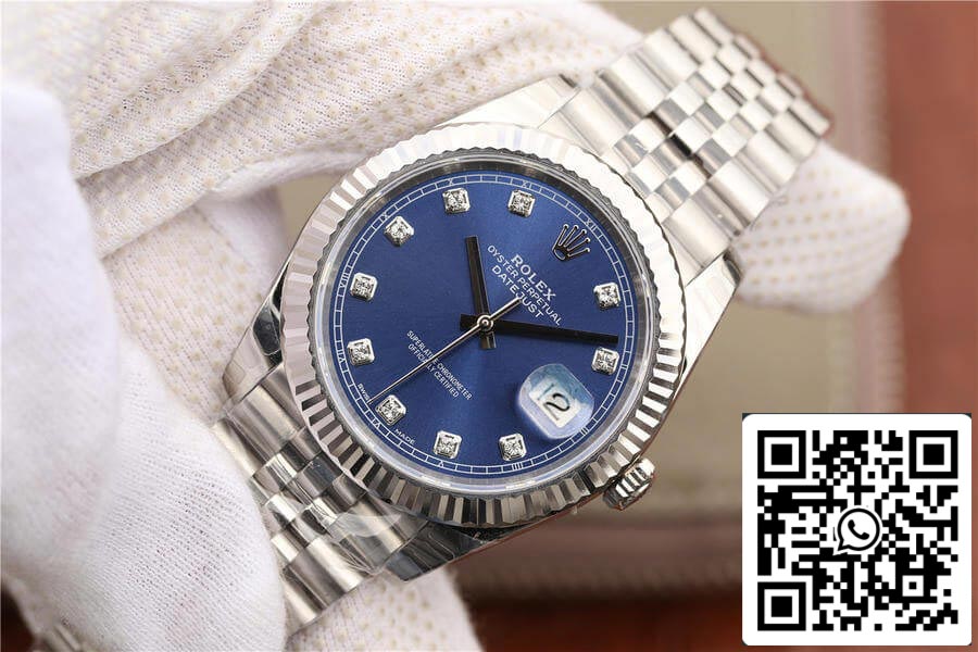 Rolex Datejust M126334-0016 1:1 Meilleure édition EW Factory Cadran bleu diamant