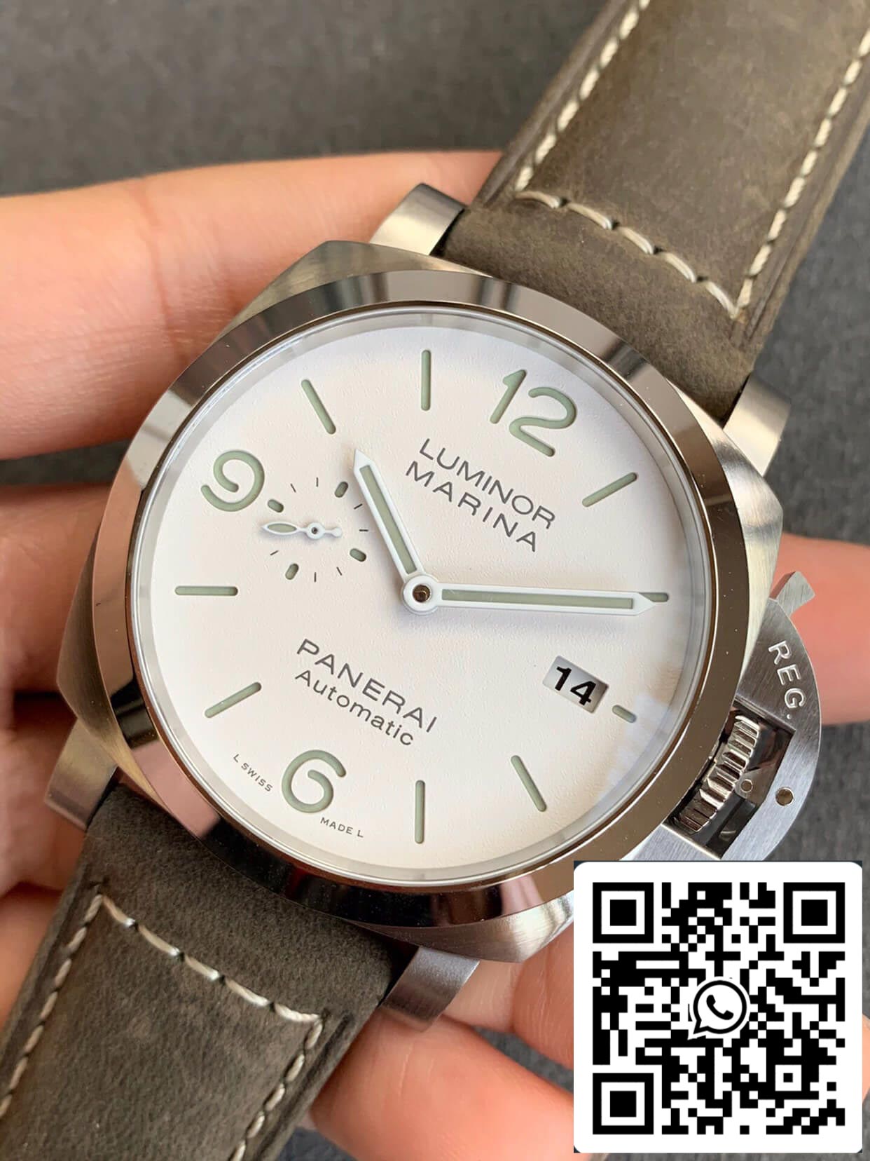 Panerai Luminor PAM01314 1:1 Meilleure édition VS Cadran blanc d'usine