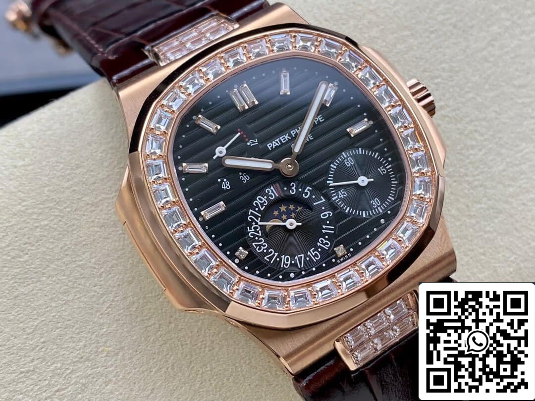 Patek Philippe Nautilus 5724R-001 1:1 Meilleure édition GR Factory Cadran noir