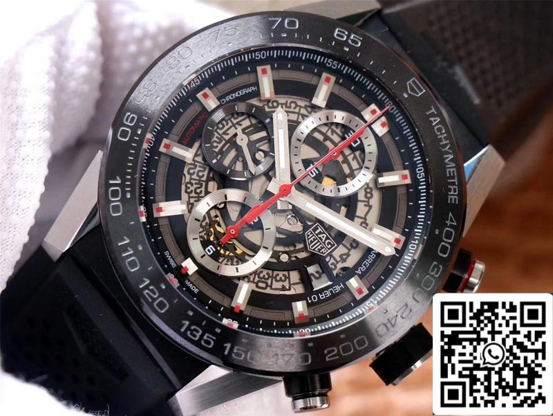 TAG Heuer Carrera CAR201V.FT6046 1:1 Meilleure édition XF Factory Cadran noir Suisse HEUER 01