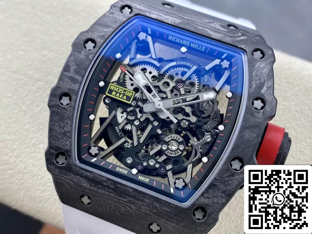 Richard Mille RM35-02 1:1 Meilleure édition T+ Factory Bracelet blanc en fibre de carbone