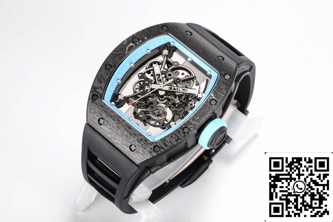 Richard Mille RM055 NTPT 1:1 Meilleure édition BBR Factory Bracelet en caoutchouc noir