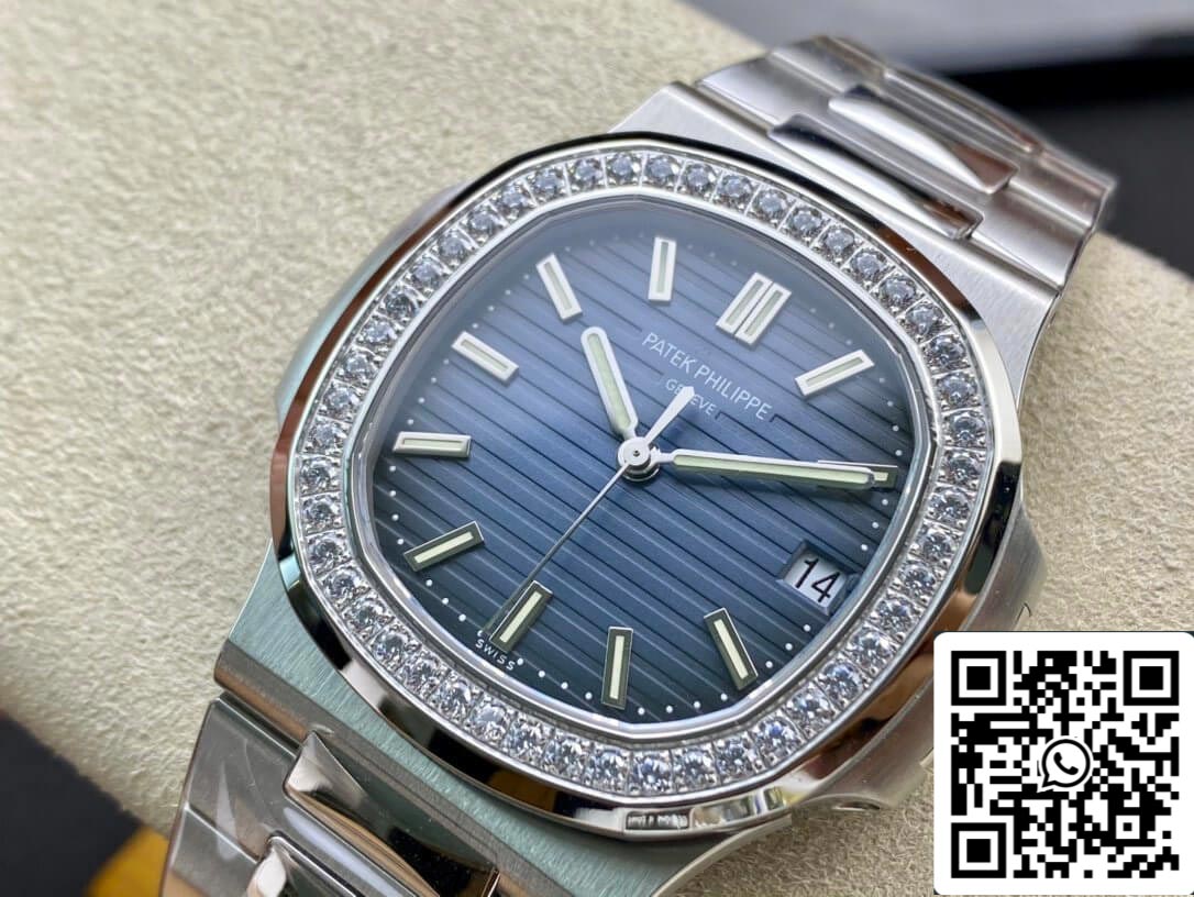 Patek Philippe Nautilus 5713/1G-010 1:1 Meilleure édition PPF Factory V4 Cadran bleu Suisse ETA324