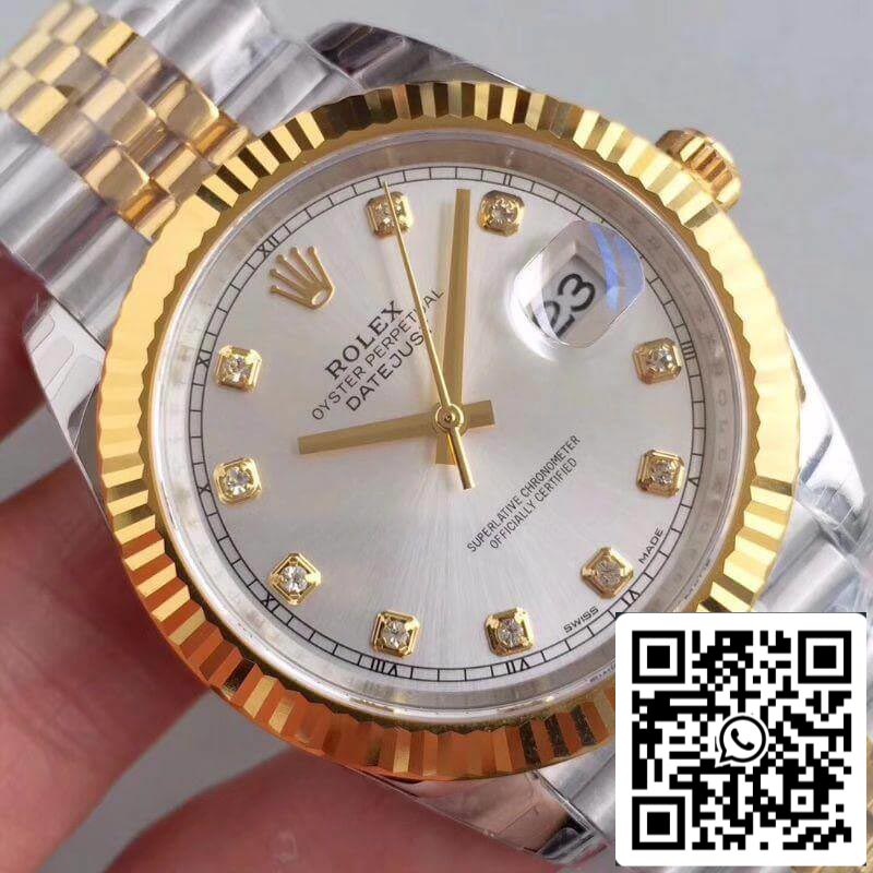 Rolex Datejust 41 126333 Cadran argenté 1:1 Meilleure édition suisse ETA3255 Bracelet en acier inoxydable 410L et or jaune 18 carats