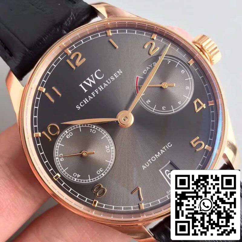 IWC Portugieser IW500702 ZF Factory 1:1 Mejor Edición Suizo ETA52010 Esfera Gris Ardoise