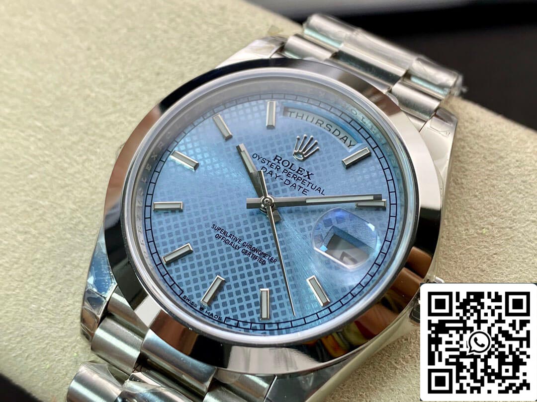 Rolex Day Date M228206-0004 1:1 Meilleure édition EW Factory Cadran bleu clair