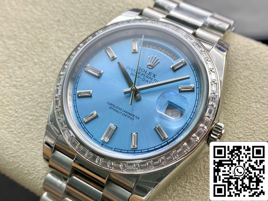 Rolex Day Date 228396TBR 1:1 Best Edition EW Factory quadrante azzurro