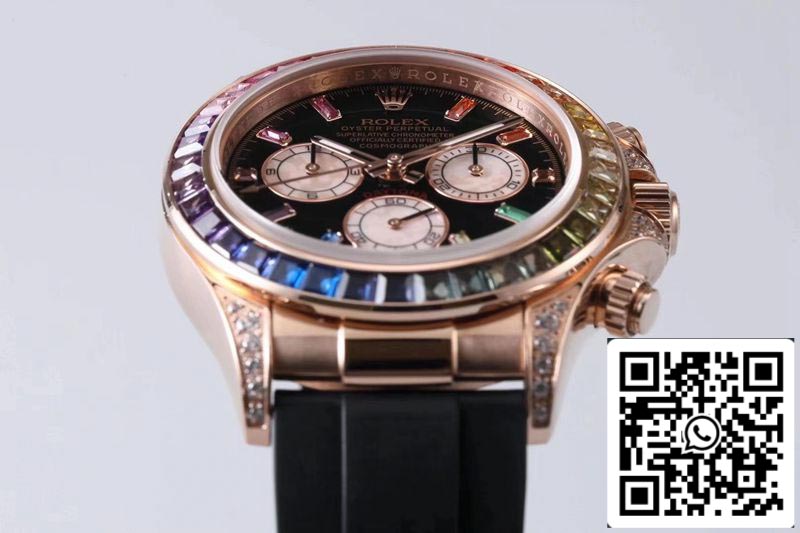 Rolex Daytona 116595RBOW 1:1 Melhor Edição BL Factory Rose Gold Swiss ETA4130