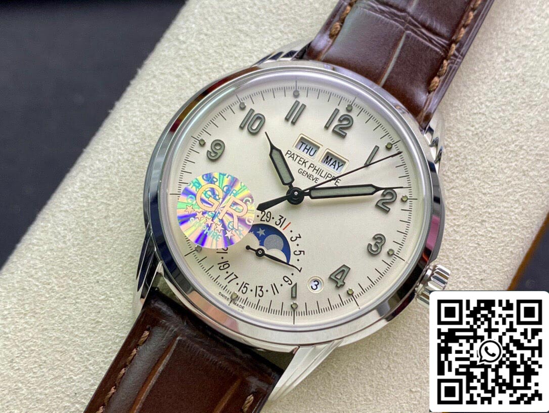 Patek Philippe Complicações 5320G-001 1:1 Melhor Edição GR Factory Mostrador branco leitoso