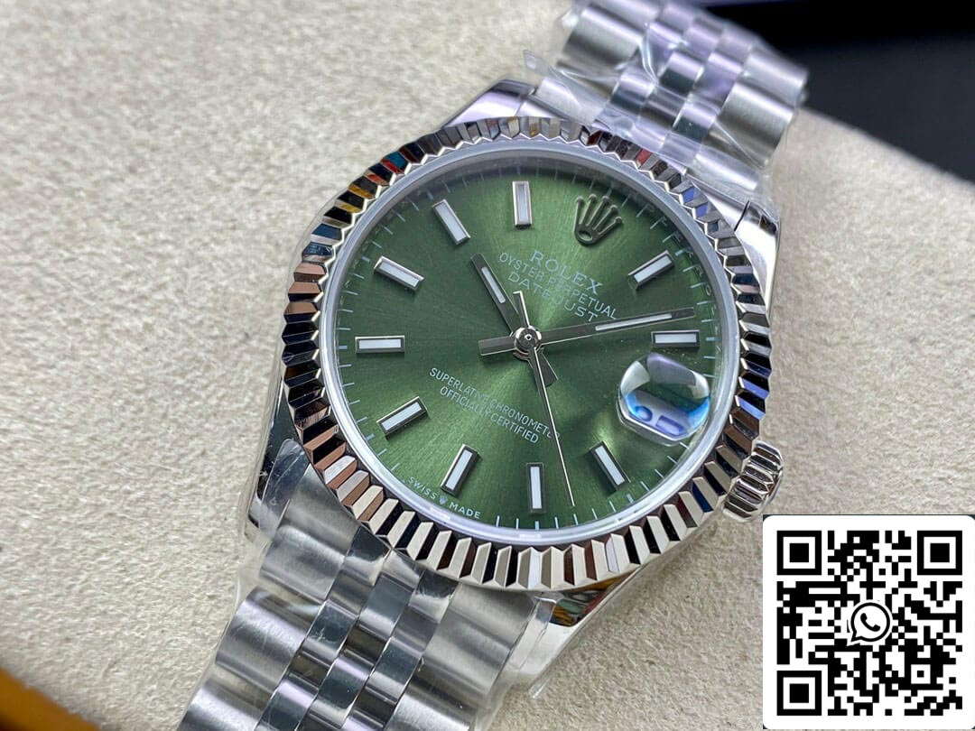 Rolex Datejust M278274-0018 31MM 1:1 Melhor Edição EW Factory Mostrador Verde