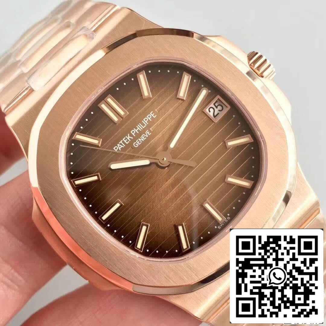 Patek Philippe Nautilus 5711/1R-001 PF Factory 1:1 Meilleure édition suisse ETA324 Cadran texturé marron